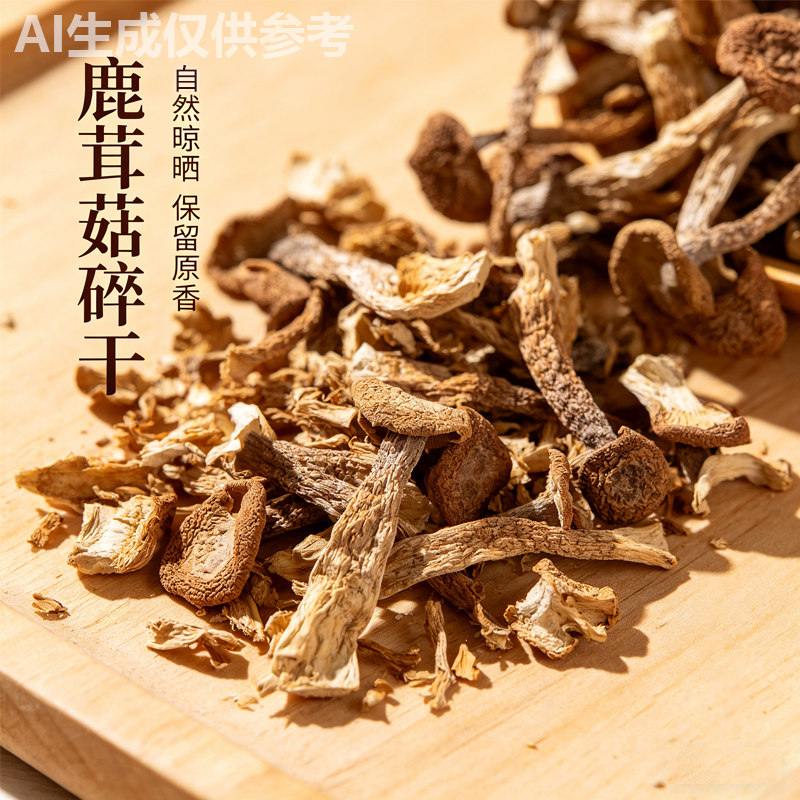 宁德鹿茸菇碎干货自然晾晒特产级