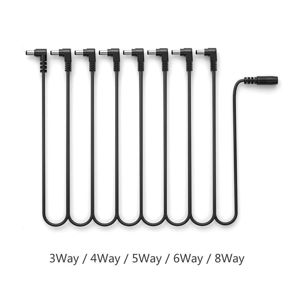 9V 电吉他效果器电源线菊花线连接线弯头 1拖3/4/5/6/8多接口