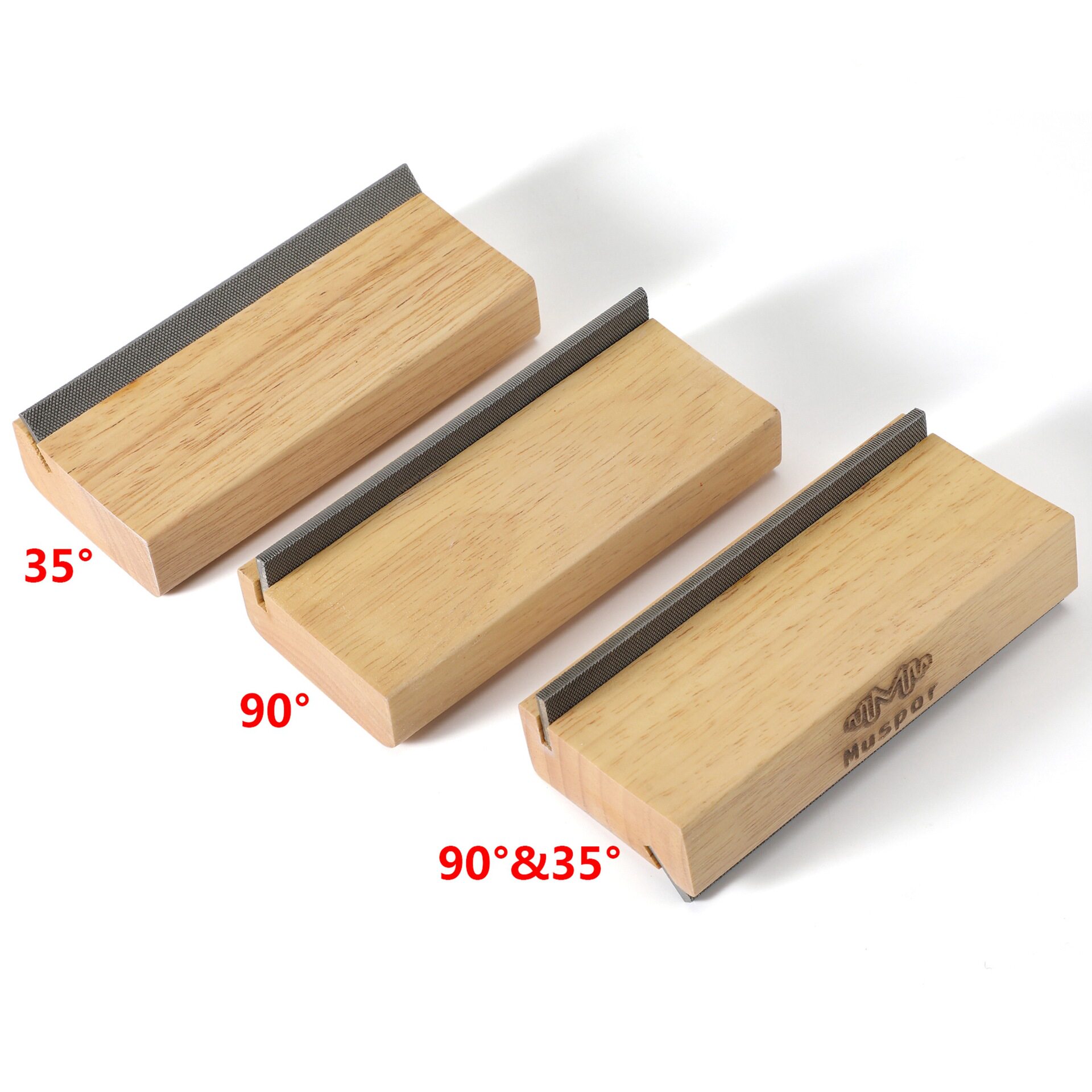 Muspor 2合1吉他品丝斜角锉35&deg;/90&deg;角两用品丝倒角锉刀(带弧度)