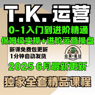 2025TK跨境电商教程店铺出海北美东南亚起号营运自发货洋抖音课程