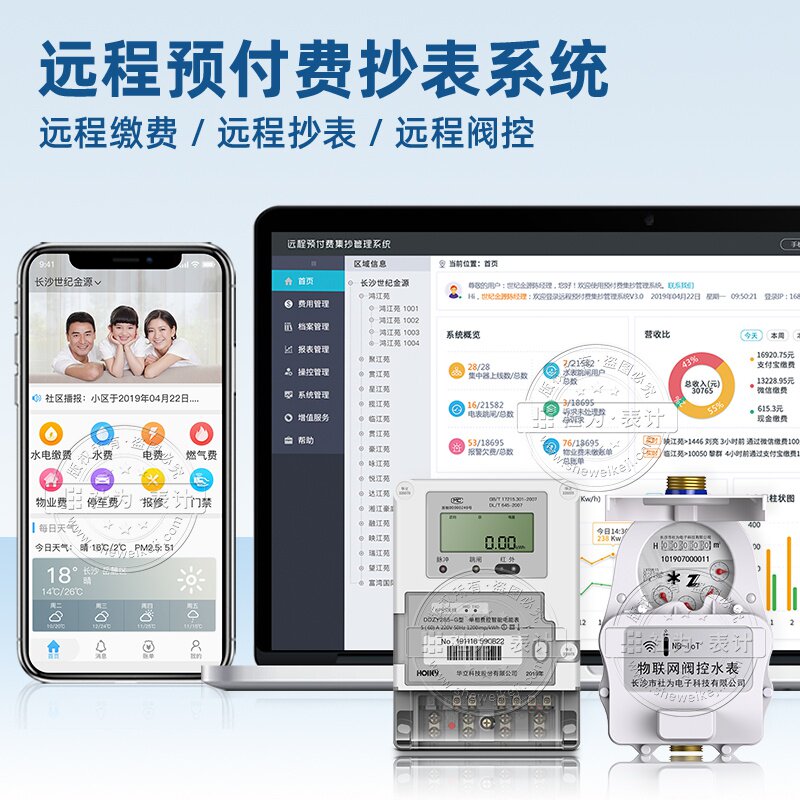 远程抄表软件系统 预付费智能自动抄表电能表售电监测管理系统