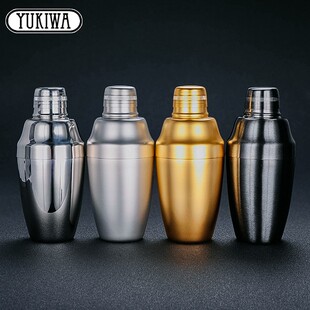 正品日本原装进口YUKIWA古典三段式 雪克壶 镜光/镀金摇酒调酒器