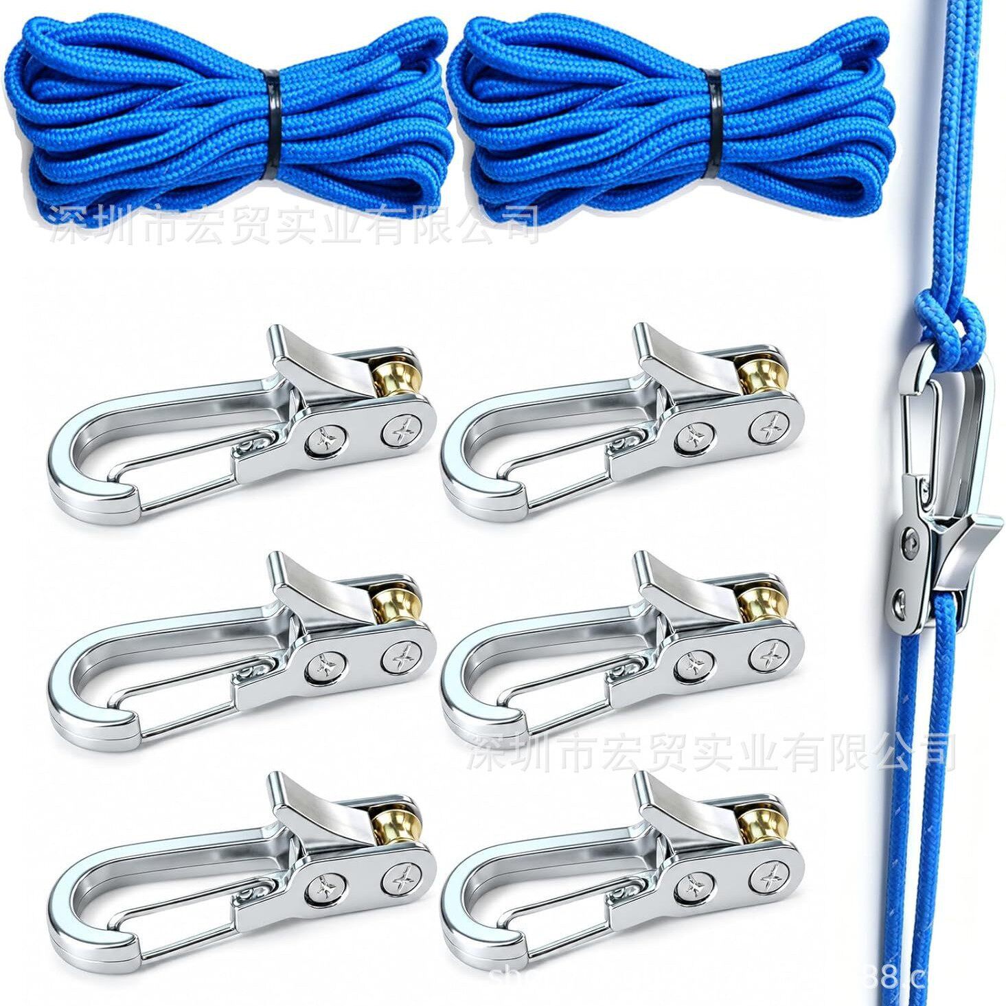 跨境绳索收紧工具绳索拉线器带锁扣Rope Tightening Tool户外工具