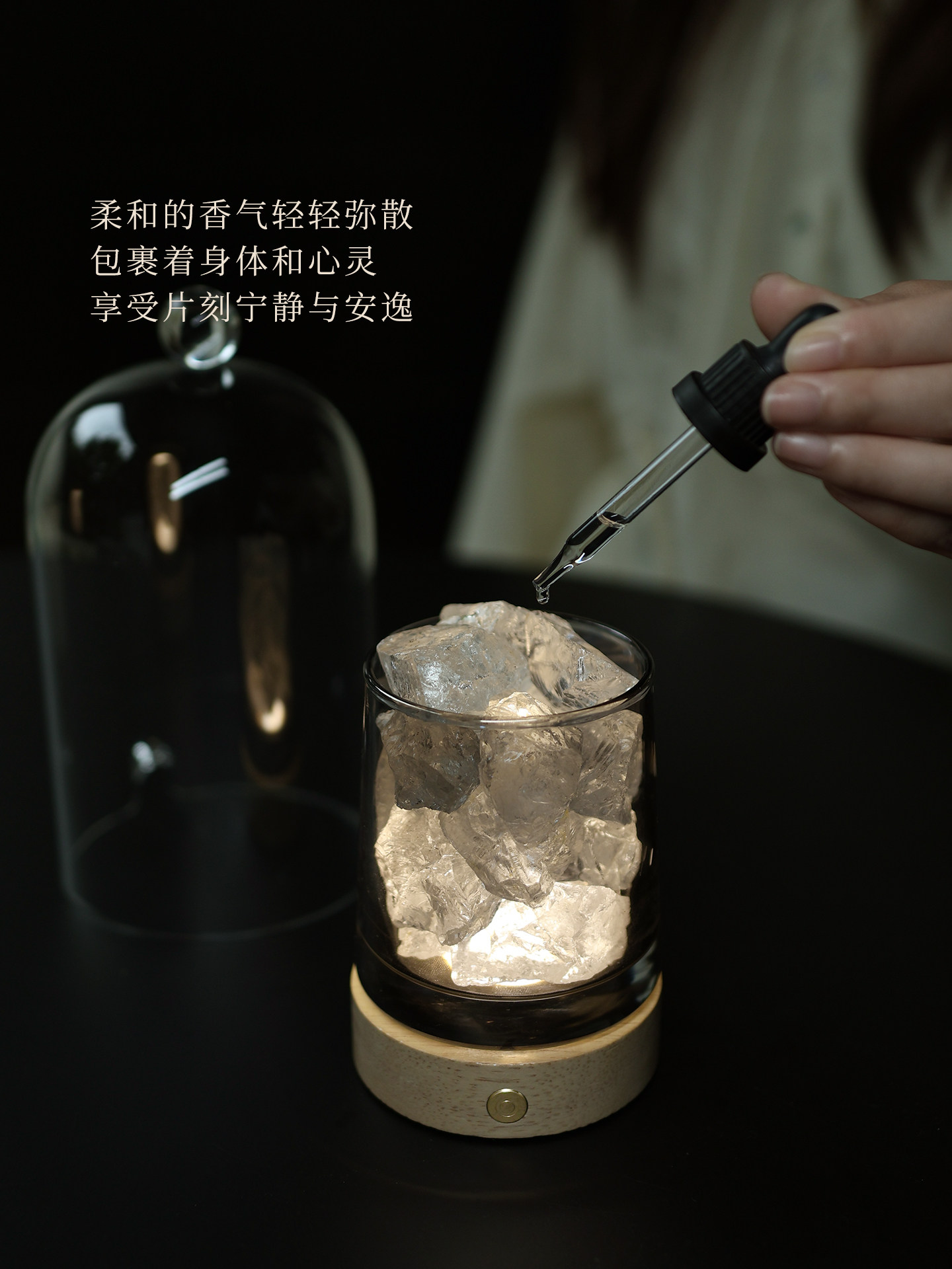 Aromatherapy Diffusing Stone Set with Night Light & Candle - Product image 4