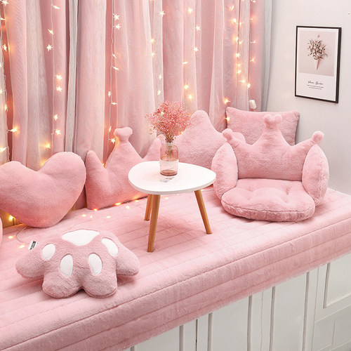 速发飘窗垫窗轻垫公主卧室台奢饰简约毛绒垫飘窗毯装台垫子