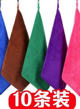 速发小o巾正方形毛巾抹布绿色吸水不掉毛广告gol方幼儿园保洁专用