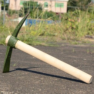 速发兵镐大小号军镐工钢十字镐鹤嘴小锄木挖笋小镐户外头质小洋镐