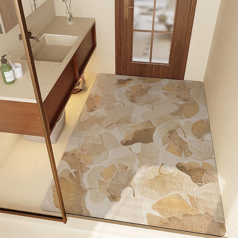 硅藻泥吸水垫浴室防滑地垫洗手间厨房脚垫简约家用厕所门口地垫