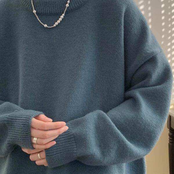 特大码300斤毛衣男士冬季宽松慵懒风日系复古线衣外套内搭针织衫2