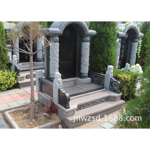 家族墓碑石 墓用石雕厂 公墓石头产品图片价格