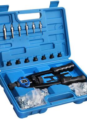 家用套装 110pc-1 60p c手动铆 钉机 M3-M12 螺 母工具铆 钉套件