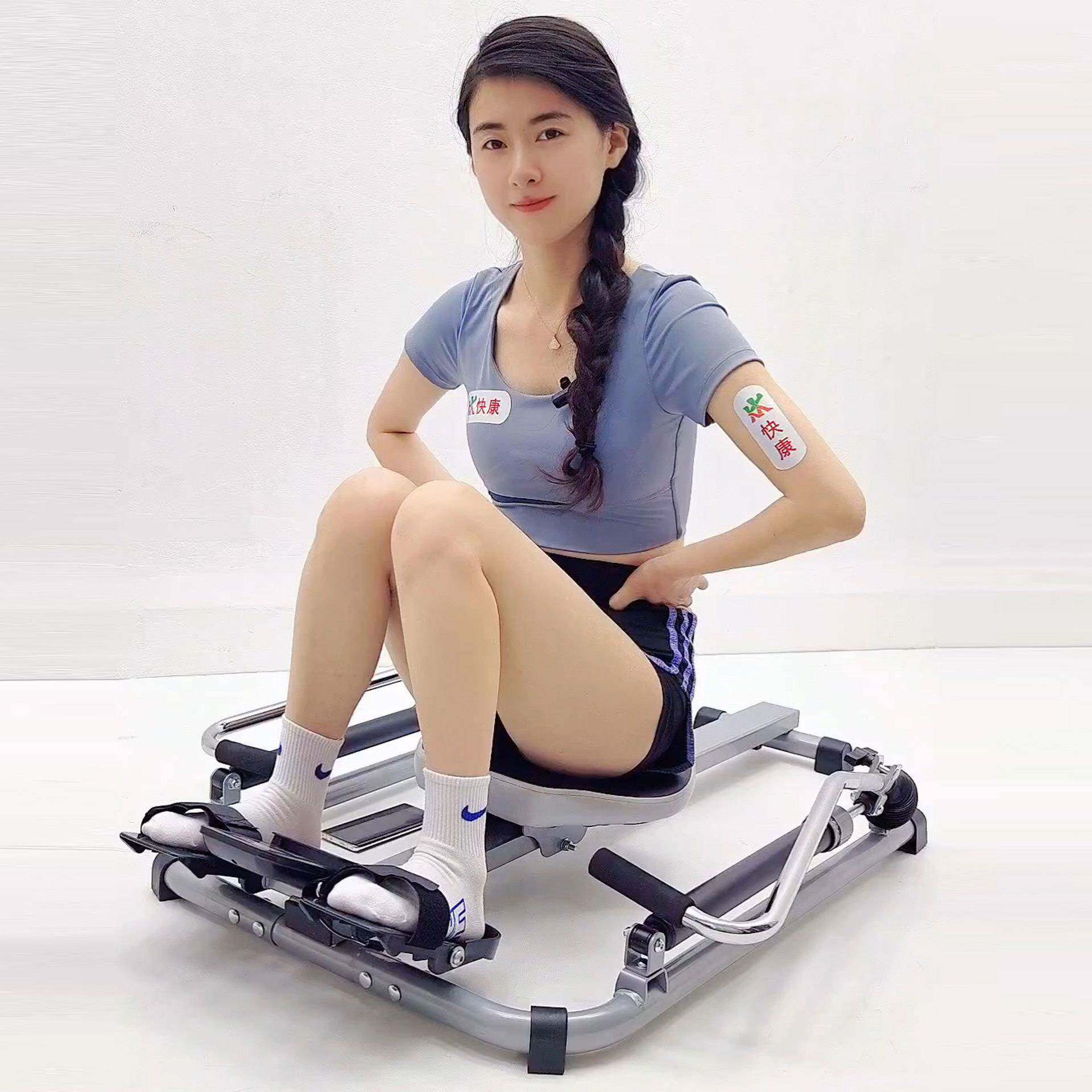 带手机夹划船机源头工厂12档液压油缸阻力划船器家用健身器材