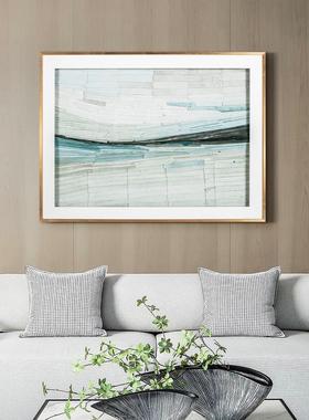 现代简约厅饰客画装样楼板房售处TJX挂画手工纸艺装置实物画餐厅