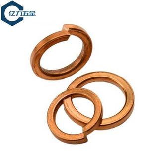 标准高强度镀铜弹垫圈 M18开口紫铜垫圈 弹垫 厂家直销M3