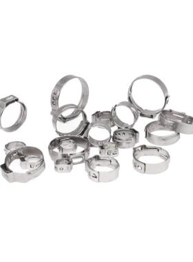 145PCS盒装YDV8种尺寸04不锈无级单钢耳卡箍喉箍软管夹