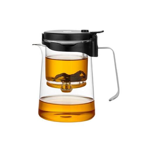 家全玻用璃内胆飘逸BP08杯容泡茶壶大量水茶分离一键过滤茶具茶杯