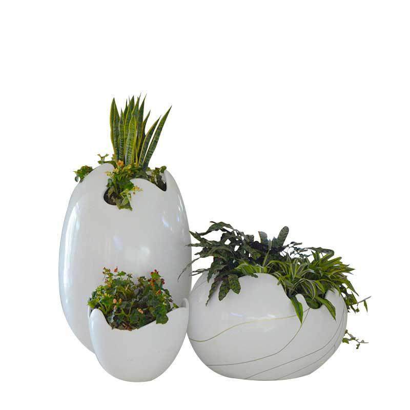 户外玻璃植钢蛋壳盆花组合超酒店学校种盆商落地式室内景观摆件,商业/办公家具,花坛/花箱,淘宝优惠券,粉丝福利购,淘宝优惠卷