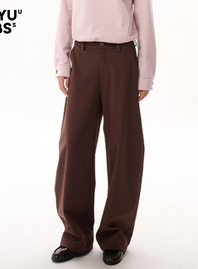 LEIYU LABS速干弯刀裤女2025年冬季新款加绒保暖阔腿裤宽松休闲裤