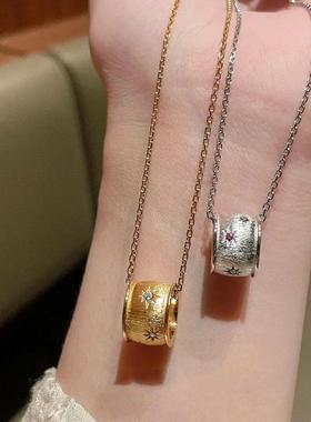 新款精致六芒星路路通小蛮腰项链女轻奢感气质网红百搭锁骨链吊坠