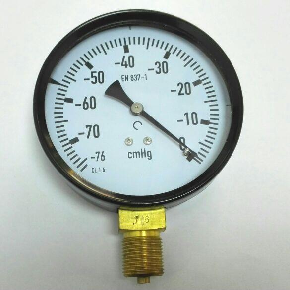 真空负压表 en837-1 -76cmhg-0 cl.1.6 直径100mm 厘米汞柱 y-100