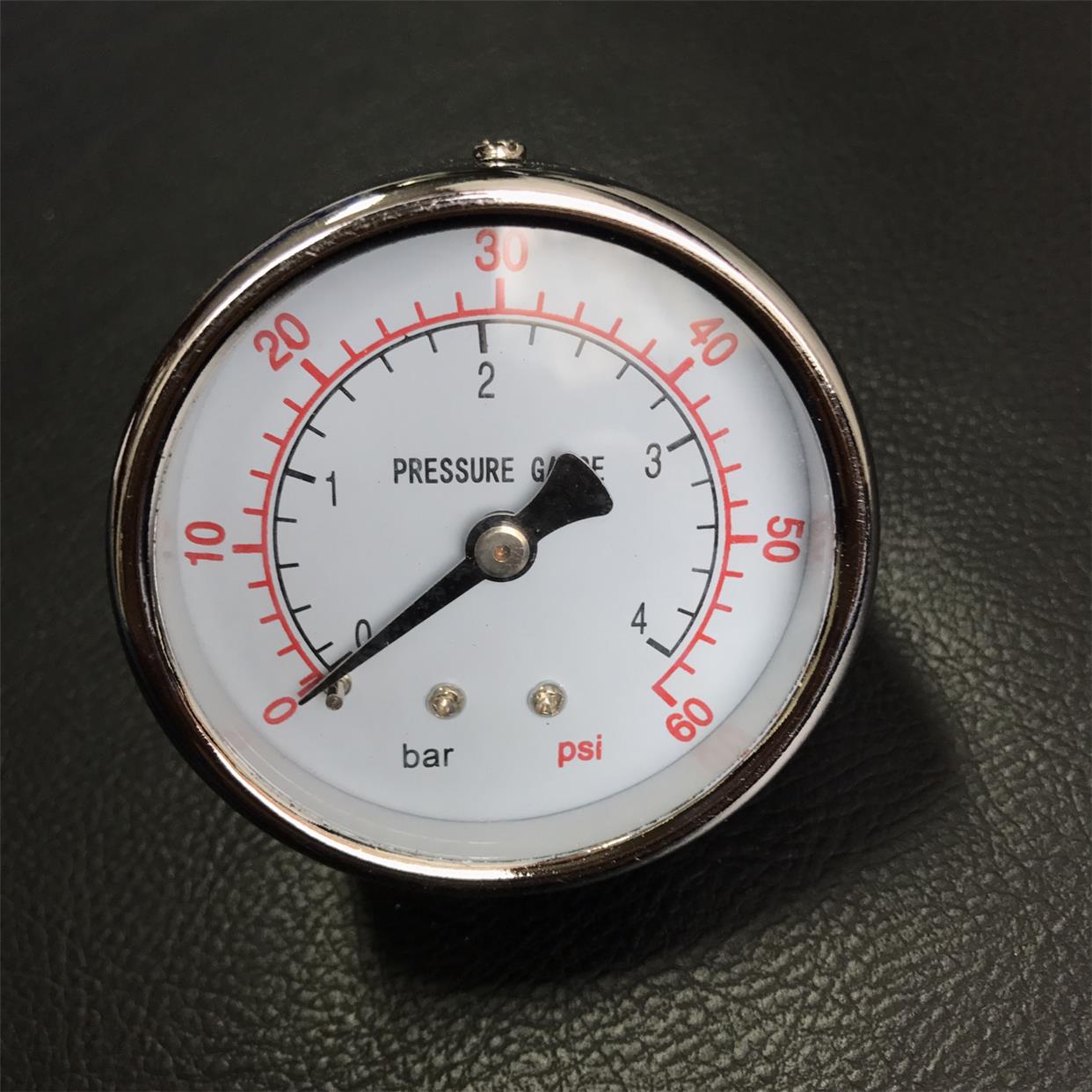 PT1/4螺纹 轴向压力表 直径 60mm 压力4BAR 60PSI y-60z 0.4mpa