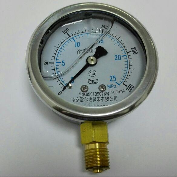 耐振压力表 25mpa 250kg/cm² 直径61～68mm 螺纹G1/4 径向无边