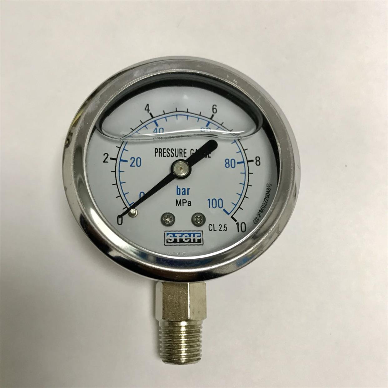 水压力表 油压力表 直径68mm 压力0-10mpa 0-100bar 精度cl2.5