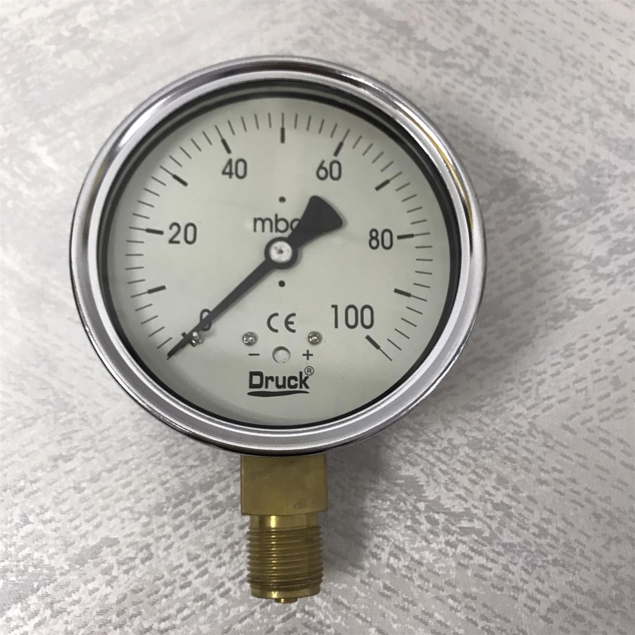 膜盒压力表 YET-100  100mbar 等于10kpa 直径100mm 螺纹m20x1.5