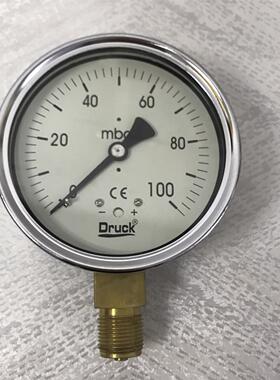 膜盒压力表 YET-100  100mbar 等于10kpa 直径100mm 螺纹m20x1.5