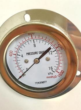 Pressure gauge 0-16kpa 1600mmh2o 背后外壳直径62mm 牙m14x1.5