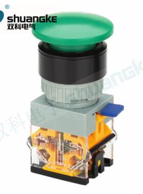江苏双科电气LAY50-22AC3-11M 蘑菇头自复位孔径22mm启动按钮开关