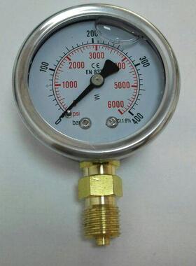 CE EN837-1 0-400bar 0-6000psi 50mm~58mm 耐震压力表 m14x1.5
