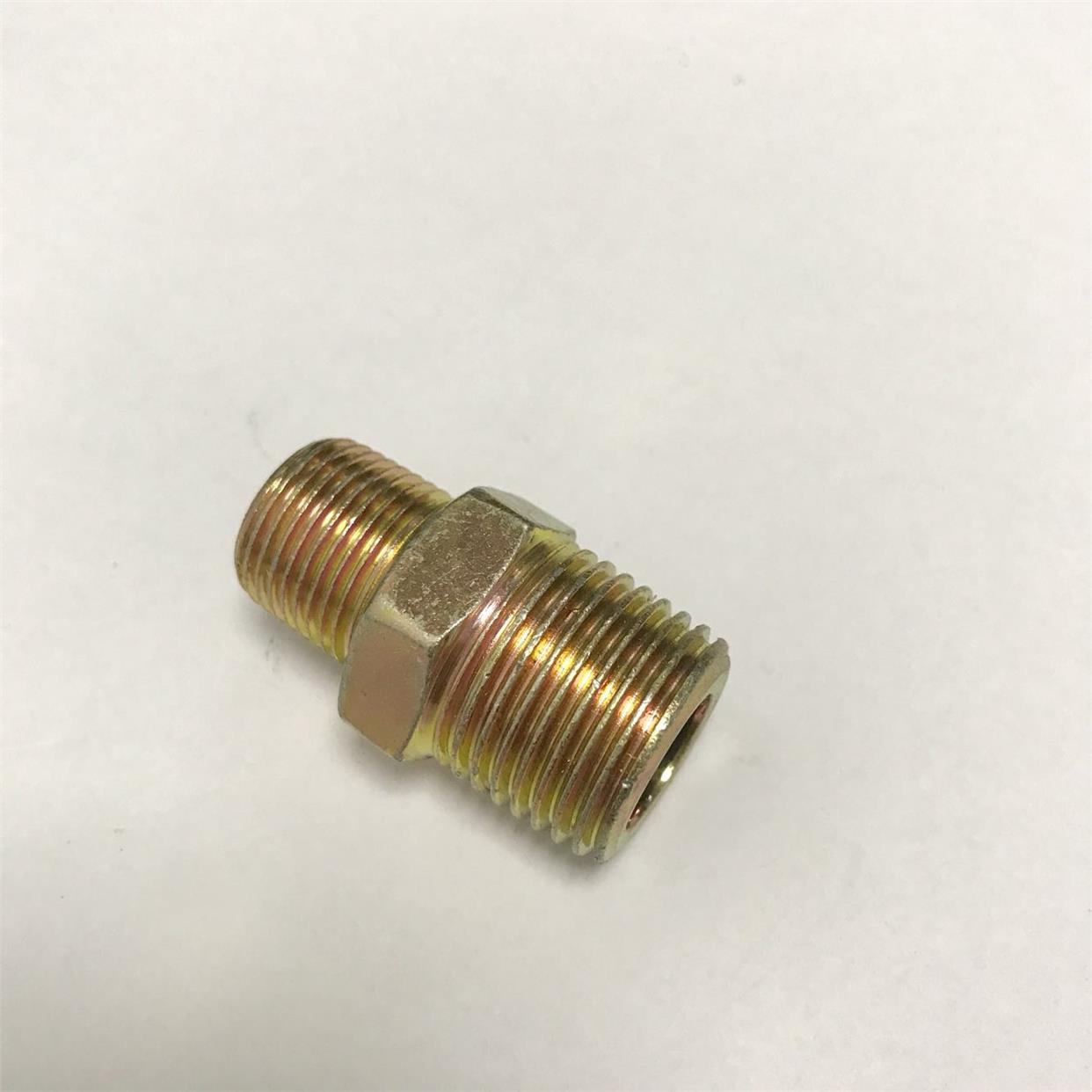 三分变四分双外丝大小头接头 钢制镀彩 一边外牙ZG3/8 一边ZG1/2