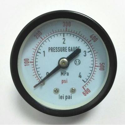 Leipai 轴向压力表 Y-50Z 0-4mpa 600psi 直径50mm 铜螺纹PT1/4