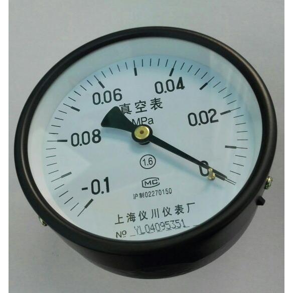 轴向真空表 Z-100 -0.1～0mpa 直径100mm 背出式 铜螺纹m20X1.5
