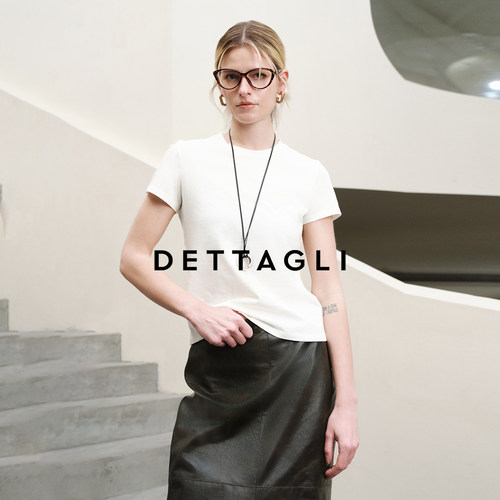 Dettagli/迪塔莉时尚通勤超细支简约圆领T恤上衣