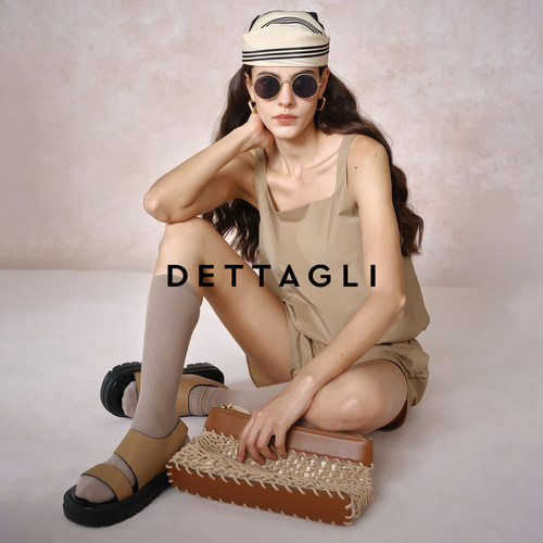 Dettagli/迪塔莉无袖背心短裤翻领上衣收腰连衣裙套装系列集合