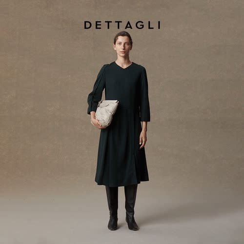 Dettagli迪塔莉秋冬季休闲时尚新款长袖宽松连衣裙裙装女