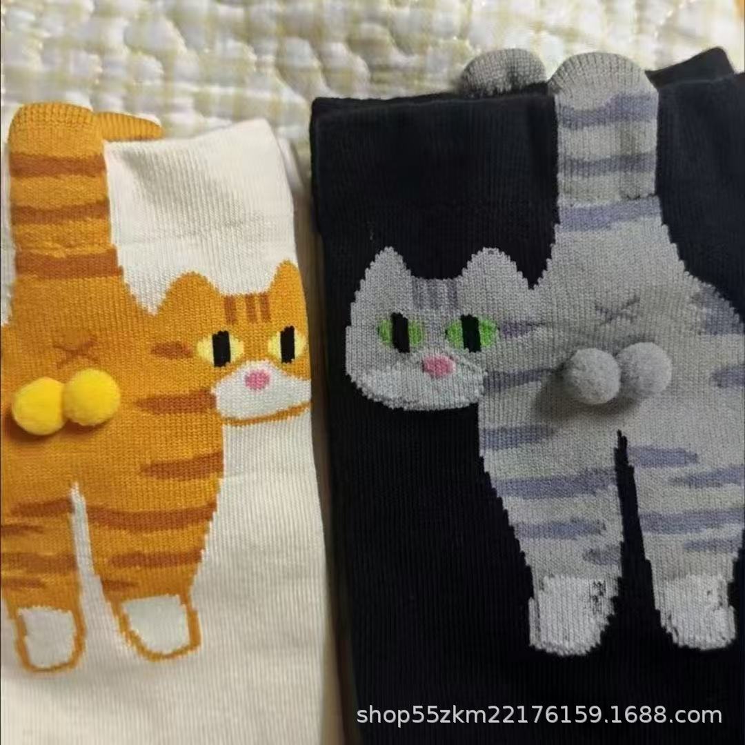 【现货】白色卡通猫咪叮叮当蛋蛋