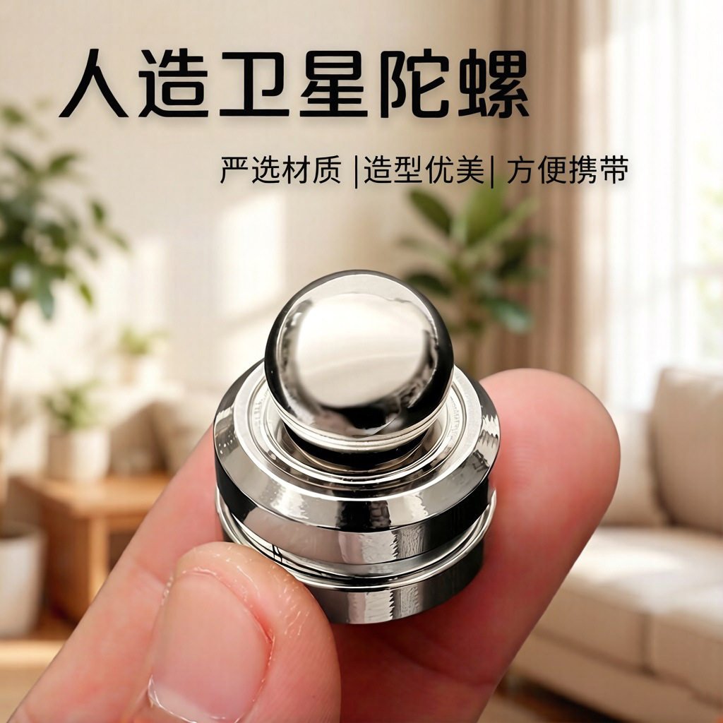 外贸新款EDC人造卫星溜溜球磁铁