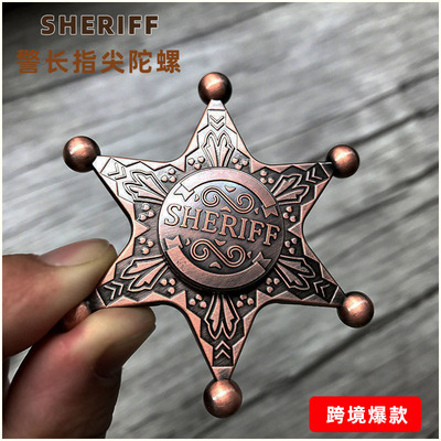 跨境爆款sheriff警长标识指尖陀