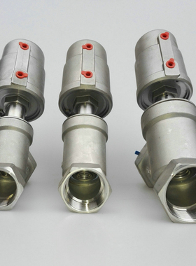 新款全钢304不锈钢气动角座阀高温角座阀4分6分 2寸 丝口螺纹PN16