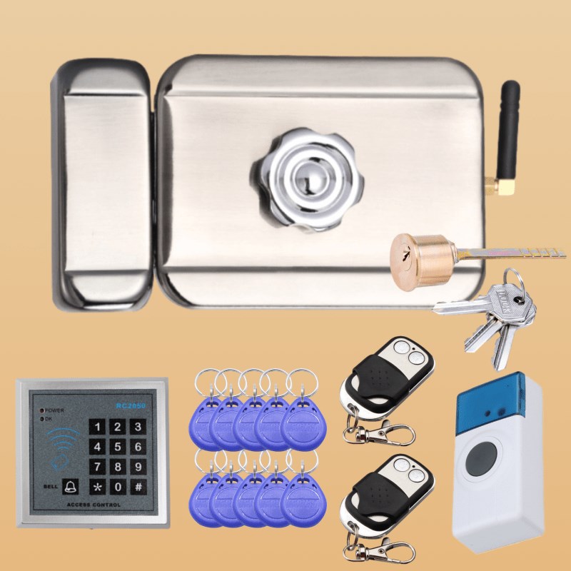 内装电池免布线隐形遥控锁防盗电子锁无线id门禁刷卡锁密码锁智能