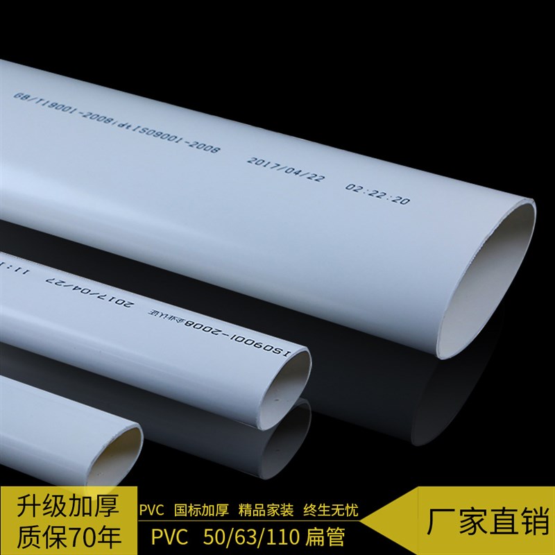 pvc50 60 75 110扁管厨房厕所阳台管道配件椭圆管地漏移位器排水