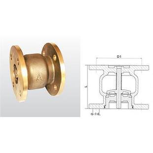 2.5寸 法兰消声止回阀单向阀DN65 专卖店 埃美柯428黄铜立式 正品