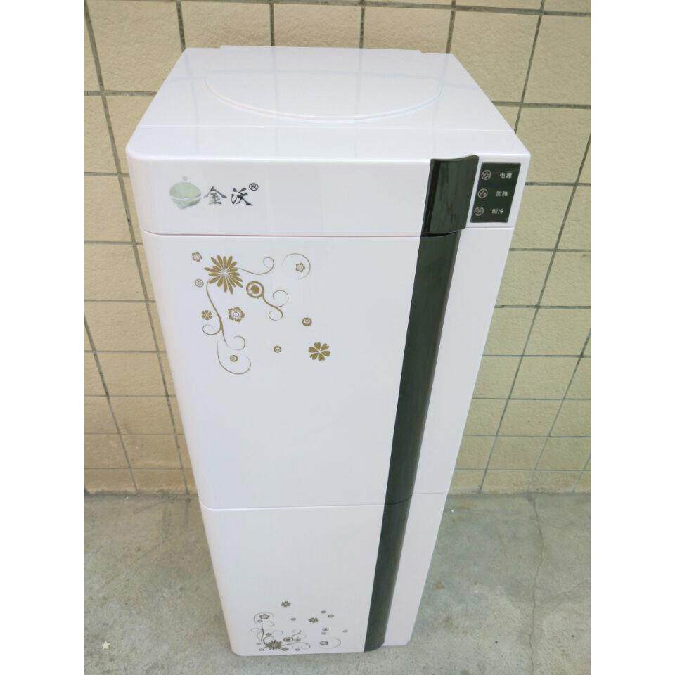 金沃双门立式管线饮水机 新款印花铁皮款加厚温热冰热直饮机
