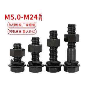 12.9级高强度螺栓外六角螺丝螺母套装大全组合螺杆M4M5M6M10-M24