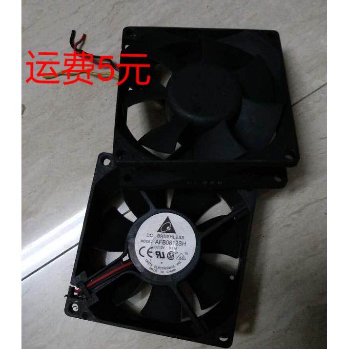 12v 0.51A 风扇 8cm*8cm 双滚珠轴承 拆机件散热风机 8025 风扇