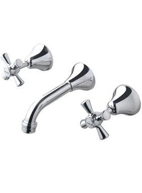 正品埃美柯双柄冷热水墙出水浴盆龙头面盆龙头混水阀YB601专卖店