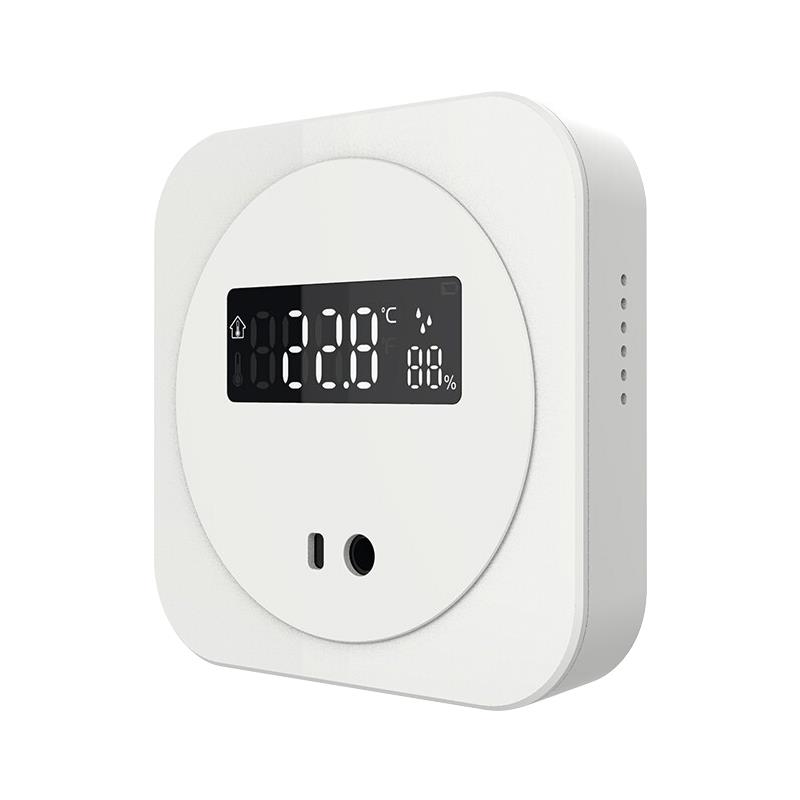 库宇视测温仪红外线非接触式自动测温家用商用显示温度湿度计店厂